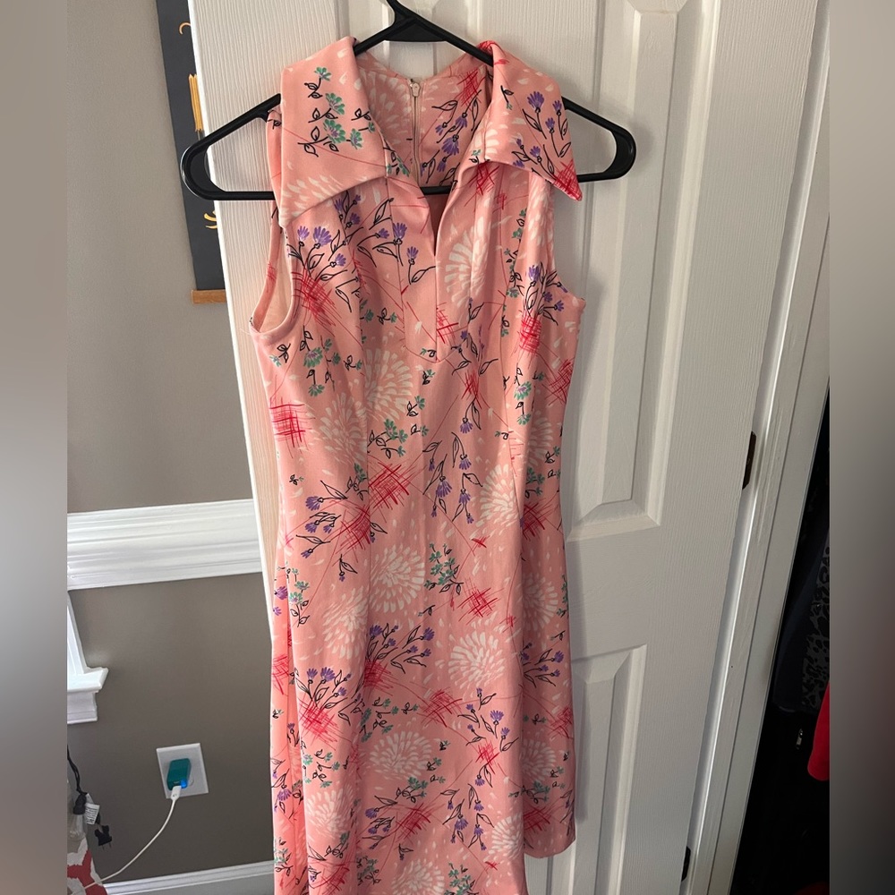 vintage polyester handmade dress